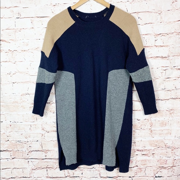 Celine Sweaters - Celine Cashmere Wool Color Block Tunic Sweater